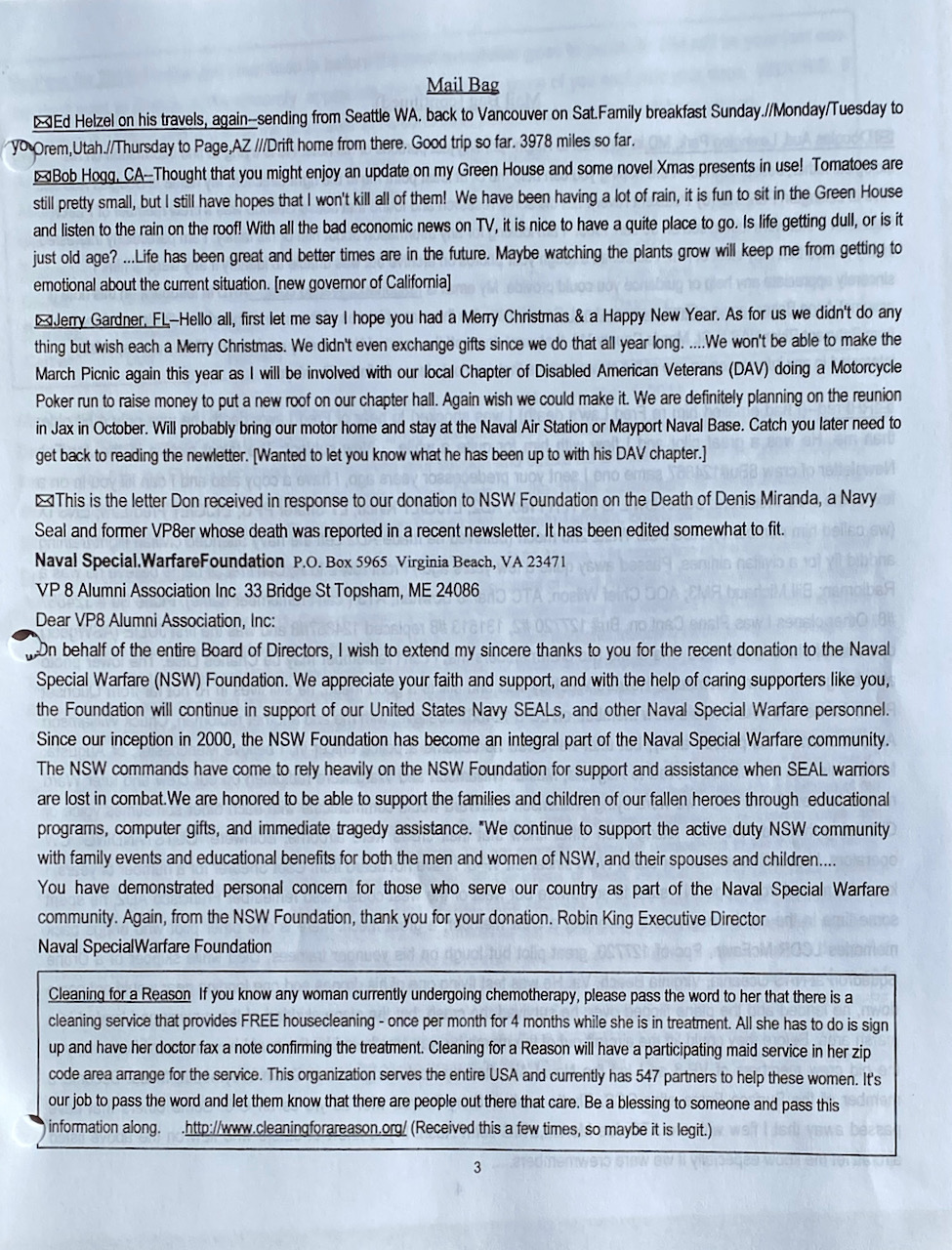Mar-Apr. 2011 Newsletter 143